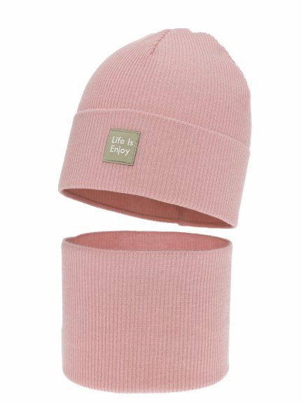 Completo cappellino e scaldacollo bambina Zola Set primavera bambina berretto e scaldacollo Zola