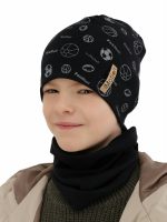 Completo cappellino e scaldacollo bambino Paolo Set primavera bambino berretto e scaldacollo Paolo