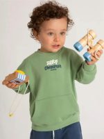 Felpa girocollo bambino Champion Felpa bimbo oversize in cotone con stampa Surf Champion - Bennie Kids (6-36 mesi)
