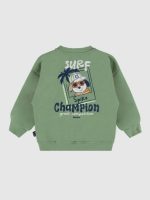 Felpa girocollo bambino Champion Felpa bimbo oversize in cotone con stampa Surf Champion - Bennie Kids (6-36 mesi)