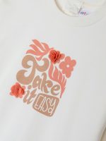 Felpa girocollo bimba Ativo Kids 6/36 mesi - Felpa bimba in cotone con stampa e decoro in voile