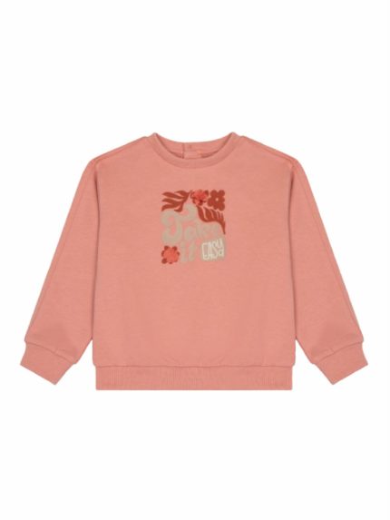 Felpa girocollo bimba Ativo Kids 6/36 mesi - Felpa bimba in cotone con stampa e decoro in voile