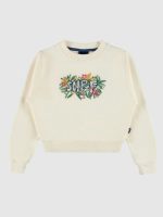 Felpa girocollo ragazza Girl Felpa girocollo bambina in cotone con ricamo Surf tropicale - Bennie Kids (4-12 anni)
