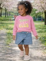 Felpa girocollo stampata bimba Minoti 3 mesi/3 anni - Felpa girocollo stampata in cotone stretch