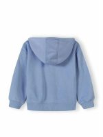 Felpa zip con cappuccio bimba MINOTI - Felpa con zip e cappuccio in cotone stretch, bambina 3 mesi -3 anni