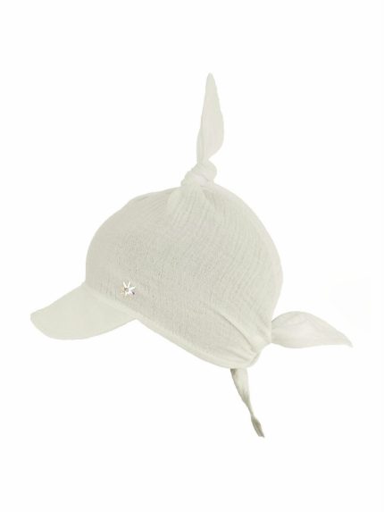 Foulard in mussola con visiera neonata Sunny Foulard con visiera neonata in mussola Sunny