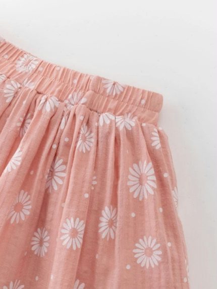 Gonna fantasia bambina Newness Kids - gonna fantasia in cotone e viscosa con cintura elastica, bambina 3-9 anni