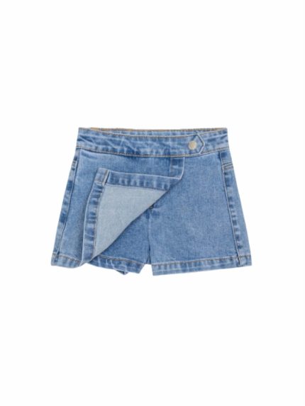 Gonna pantalone denim bimba Ativo Kids - Gonna Pantalone bimba denim 6-36 mesi con elastico regolabile