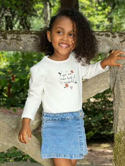 Gonna pantalone denim bimba Ativo Kids - Gonna Pantalone bimba denim 6-36 mesi con elastico regolabile