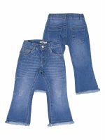 Jeans bambina EMC - Jeans flare in denim stretch con strass, bambina 3-8 anni