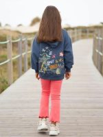 Leggings ragazza Wave Leggings bambina a zampa in cotone elasticizzato a costine - Bennie Kids