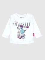 T-Shirt m/lunga bimba Love Yourself T-shirt a manica lunga bimba in jersey con stampa gattina - Bennie Kids