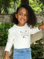 T-shirt manica lunga bimba Ativo Kids 6/36 mesi - T-shirt bimba in cotone elasticizzato a manica lunga