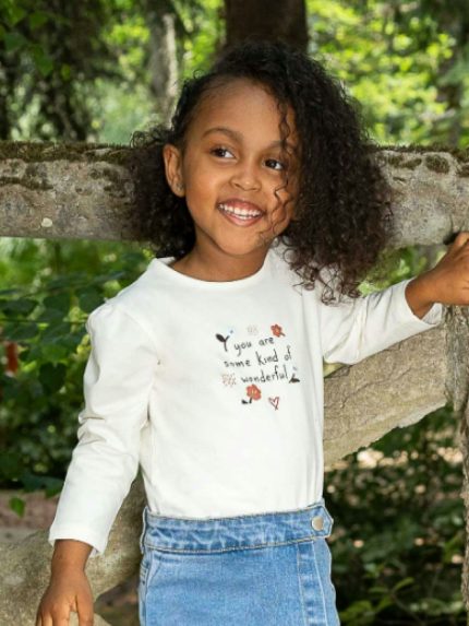 T-shirt manica lunga bimba Ativo Kids 6/36 mesi - T-shirt bimba in cotone elasticizzato a manica lunga