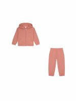 Tuta felpa bimba Ativo Kids 6/36 mesi - completo tuta in cotone stretch con felpa zip e cappuccio + jog pants