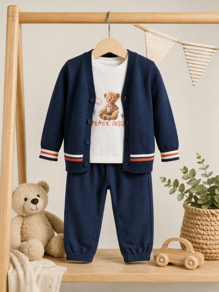 Cardigan bimbo Ativo Kids 6/36 mesi - Cardigan bimbo in cotone