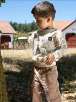 Felpa girocollo bimbo Ativo Kids 6/36 mesi - Felpa stampata girocollo 100% cotone