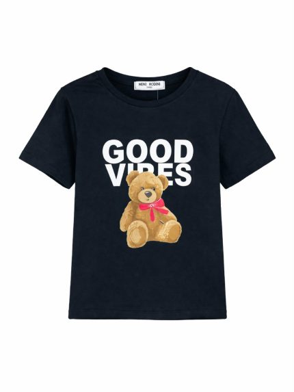 T-shirt manica corta bambina Mini Mignon Paris - t-shirt in jersey stretch a manica corta, bambina/ragazza 4-14 anni