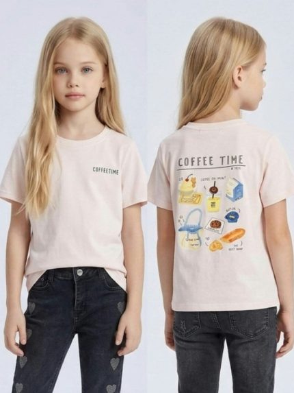 T-shirt manica corta bambina Mini Mignon Paris - t-shirt in jersey stretch a manica corta, bambina/ragazza 4-14 anni