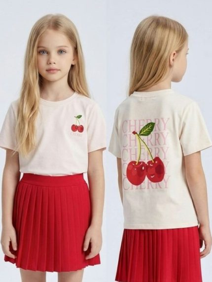 T-shirt manica corta bambina Mini Mignon Paris - t-shirt in jersey stretch a manica corta, bambina/ragazza 4-14 anni