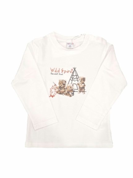 T-shirt manica lunga bimbo Ativo Kids 6/36 mesi - T-shirt a manica lunga in cotone stretch - Vedi foto per descrizione