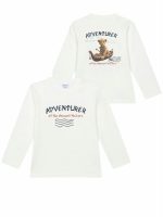 T-shirt manica lunga bimbo Ativo Kids 6/36 mesi - T-shirt a manica lunga, stampa fronte e retro, cotone stretch