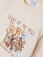 T-shirt manica lunga bimbo Ativo Kids 6/36 mesi - T-shirt stampata a manica lunga in cotone stretch