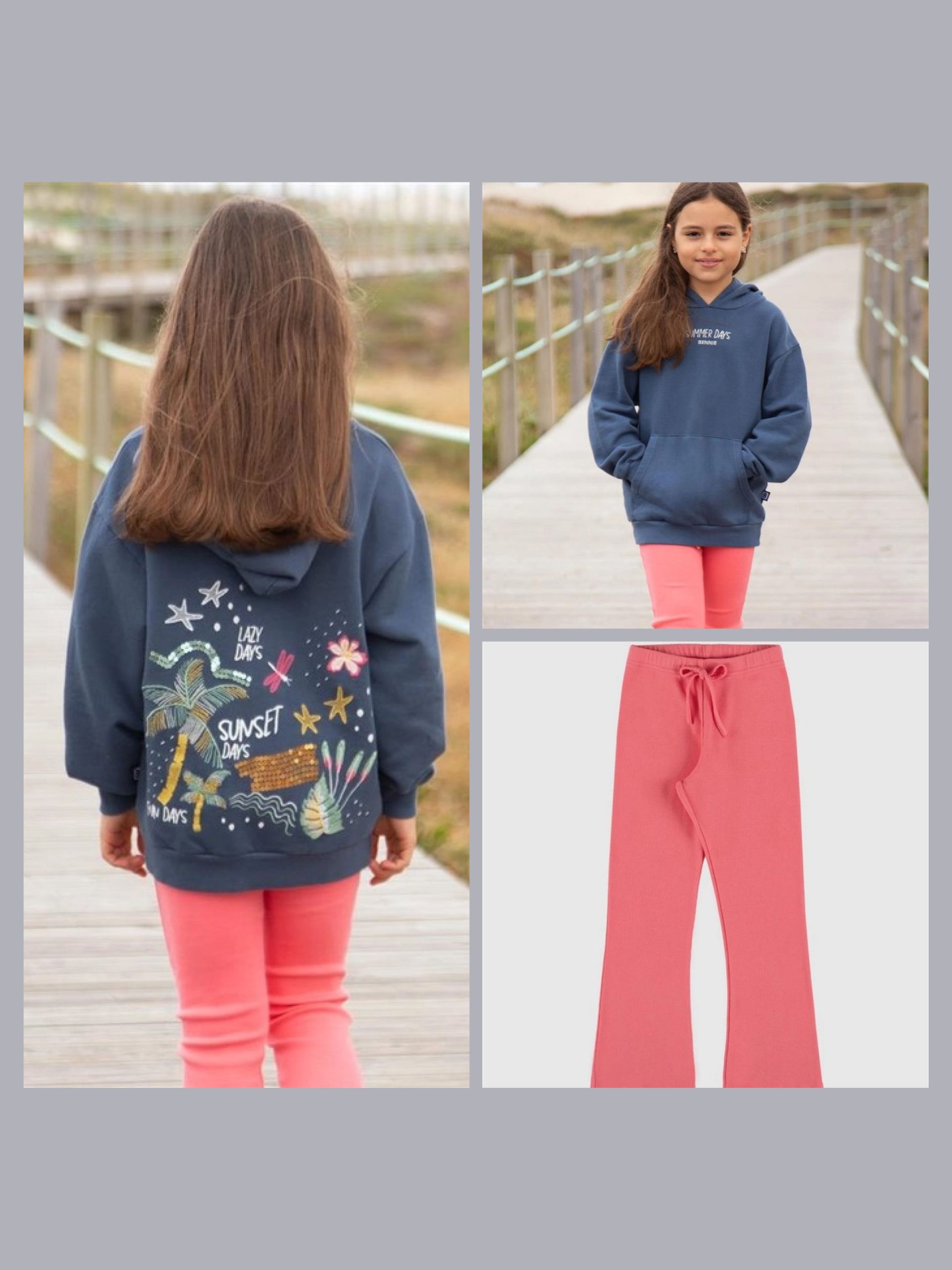 LOOK_12_261 Completo Felpa Oversize e Leggings Flare - immagine 1