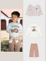 Completo Felpa Girocollo, T-shirt manica lunga, Pantaloni Cargo