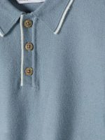 Completo due pezzi bimbo Minoti 6/36 mesi - Completo bambino polo in maglia e bermuda in lino