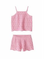 Completo due pezzi tricot bimba Minoti 6/36 mesi - Completo bambina in tricot elasticizzato