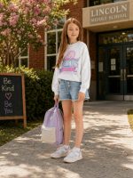 Shorts denim ragazza Minoti 3/10 anni - Shorts denim bambina 100% cotone con orlo sfrangiato.