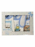 Set bavaglini ricamati neonato Set 3 Bavaglini Ricamati per Neonato - Noty Baby 100% Cotone - Made in Portogallo