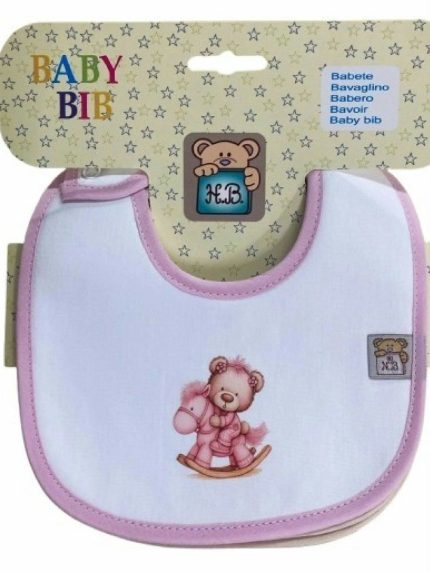 Set bavaglini stampati neonata Set 3 Bavaglini Neonata Noty Baby 100% Cotone Made in Portogallo