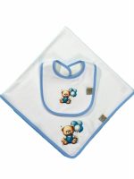 Set regalo neonato Set Regalo Neonato Noty Baby con Telo Multiuso 60×60 cm e Bavaglino - 100% Cotone