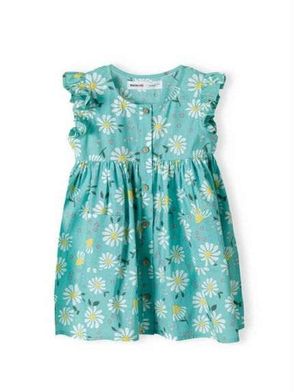 Abito fantasia bimba Minoti 6/36 mesi - Abito bimba 100% cotone con stampa margherite