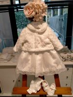 Abito m/corta Aria Abito elegante per neonata in raso e pizzo. Modello con manichine corte, corpino e gonna doppiati in pizzo. Sottogonna 100% cotone. Made in Italy Abito da Battesimo Abito da Cerimonia Neonata