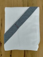 Asciugamano Piccolo Lord Quadrato spugna con bordo in tessuto operato blu/bianco - 100% cotone. Made in Italy