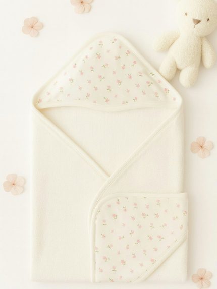 Asciugamano spugna Cipria Asciugamano neonata Teto e Tatta in spugna con cappuccio fantasia Made in Italy Nursery Lista Nascita Idea Regalo Corredino