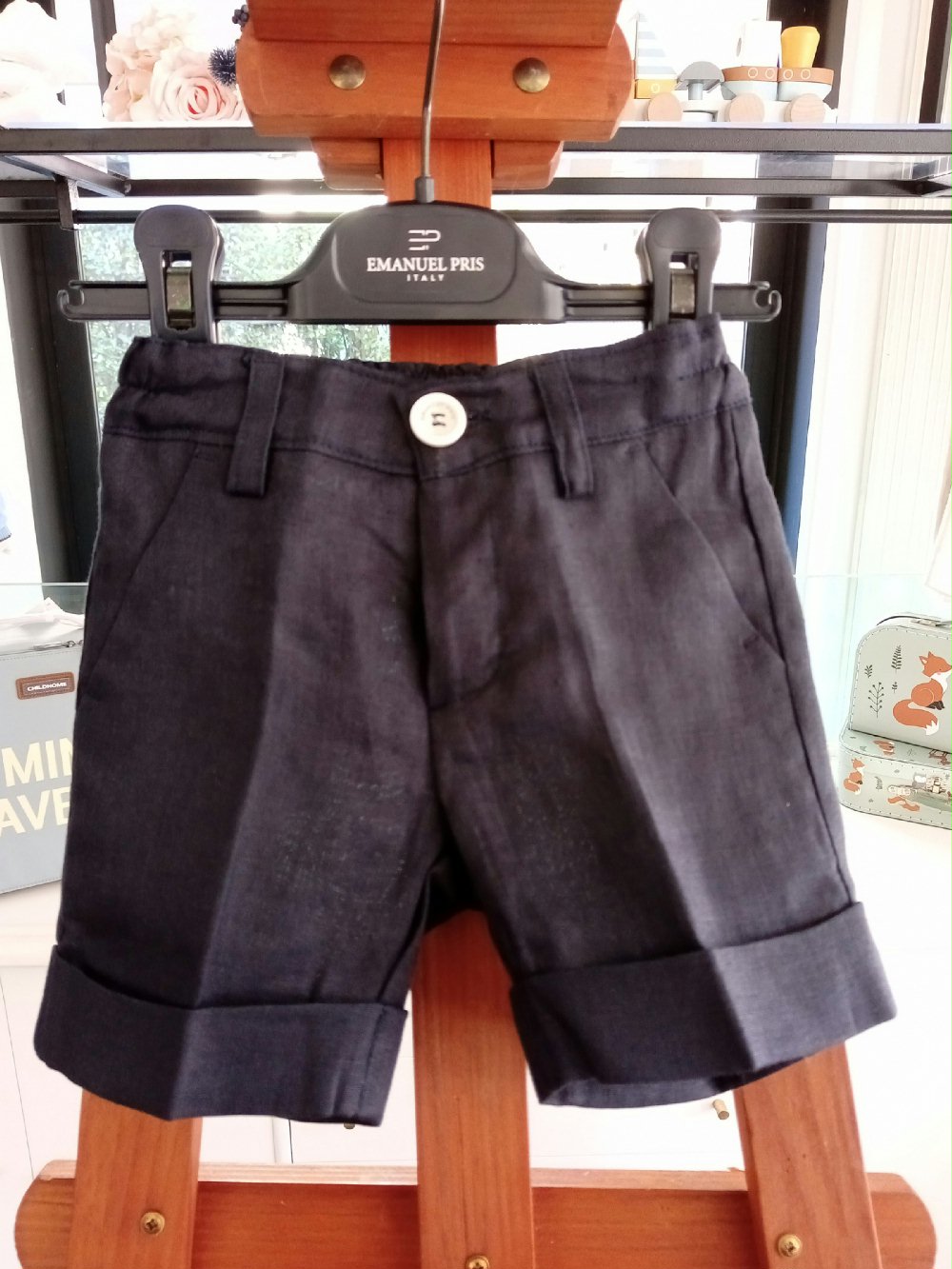 Bermuda lino bambino EBM5091B Made in Italy 00 Bermuda lino bambino Bermuda per Bambino in Lino - Stile Estivo Made in Italy Made in Italy