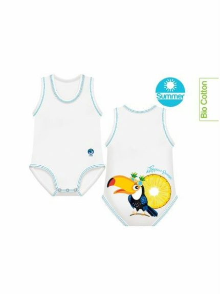 Body 0-36m Bio Fresco Cotone Estate Tucano Body neonato senza maniche - Tucano