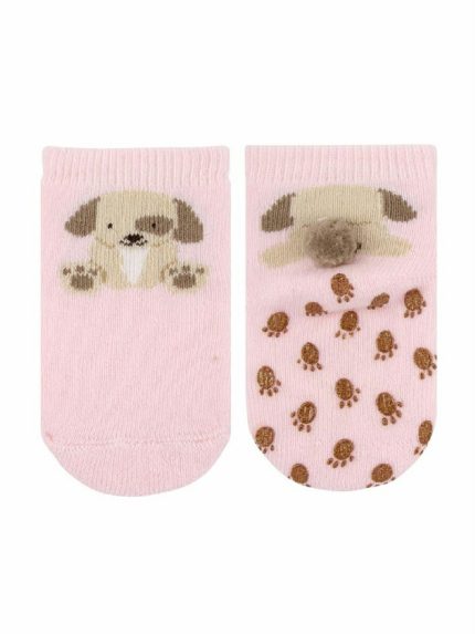 Calzine antiscivolo Calzine antiscivolo neonata, motivo cane con pompon. Idea Regalo
