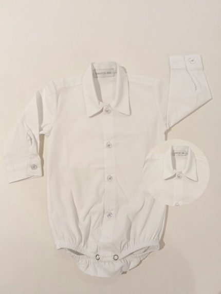 Camicia body neonato Body Camicia in Cotone Stretch per Neonato - Eleganza e Comfort con EMANUEL PRIS Made in Italy