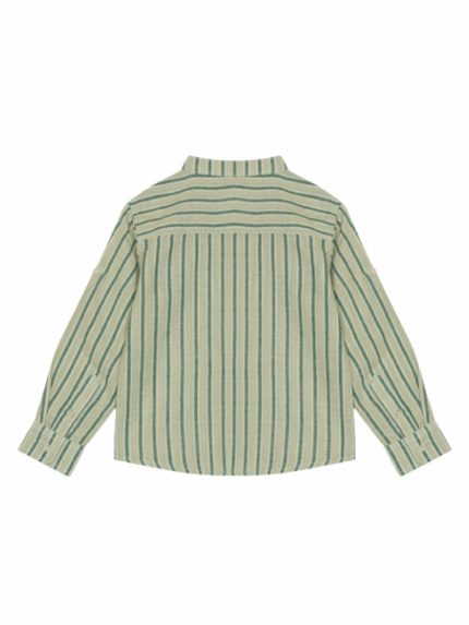 Camicia manica lunga bimbo Ativo Kids 6/36 mesi - Camicia a righe manica lunga - 100% cotone