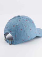 Cappellino con Visiera Badaboom Chamaye - Cappellino Badaboom denim blu con cuori rossi
