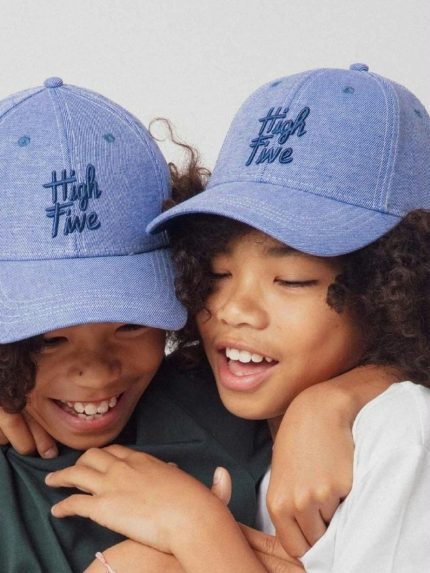 Cappellino con Visiera High Five Chamaye - Cappellino bambino High Five denim blu