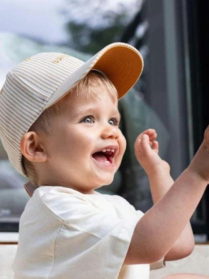 Cappellino con Visiera Sunshine Chamaye - Cappellino bambino Sunshine in cotone Oeko-Tex