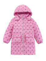 Cappotto piuma bambina Logan Calonie – Piumino lungo invernale bimba in piuma d’oca Logan Candy Pink Bow