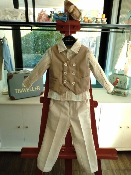 Completo 3 pezzi bambino Completo Tre Pezzi per Cerimonia Bambino - Eleganza e Raffinatezza Italiana Made in Italy Completo Cerimonia Bambino