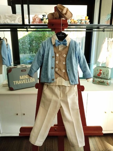 Completo 3 pezzi bambino Completo Tre Pezzi per Cerimonia Bambino - Eleganza e Raffinatezza Italiana Made in Italy Completo Cerimonia Bambino